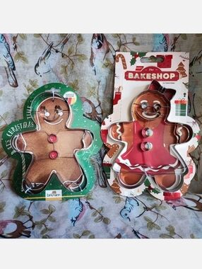 Birkmann Bakeshop Gingerbread Man Lady Girl Oversized Christmas Cookie Cutters